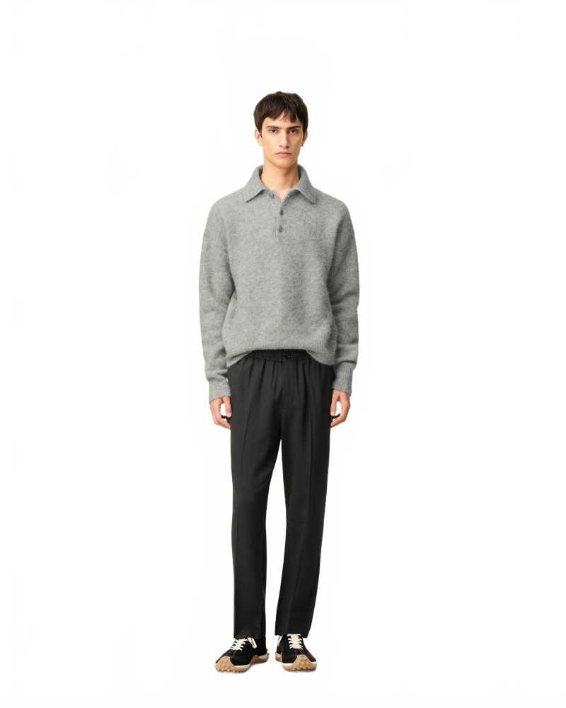 Elasticated Waist Pants - Ami - Anthracite Elasticated Waist Pants - Ami - Anthracite