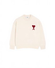 Pul Col Rond Ami De Coeur - Ami - Ecru / Red Pul Col Rond Ami De Coeur - Ami - Ecru / Red