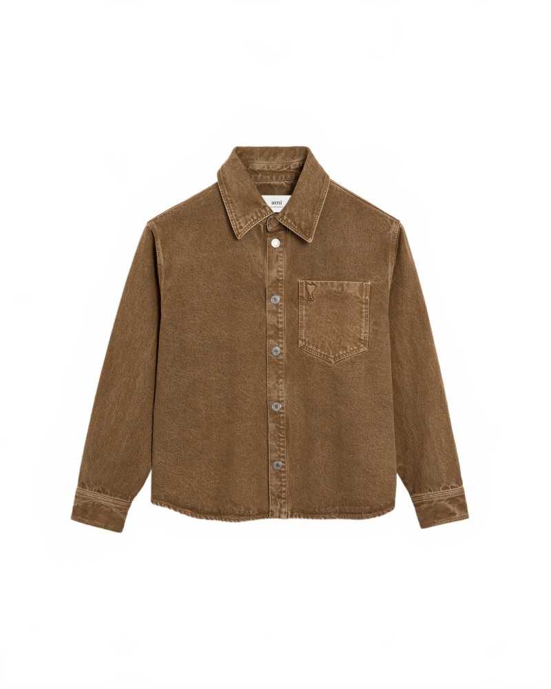 Ami De Coeur Overshirt - Ami - Hazelnut Ami De Coeur Overshirt - Ami - Hazelnut