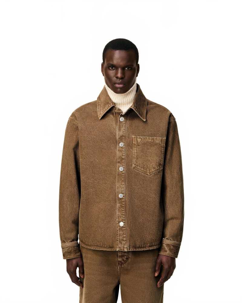 Ami De Coeur Overshirt - Ami - Hazelnut Ami De Coeur Overshirt - Ami - Hazelnut