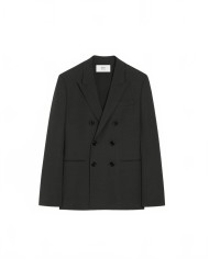 Loose-fitting Double Breasted Jacket - Ami - Anthracite Loose-fitting Double Breasted Jacket - Ami - Anthracite