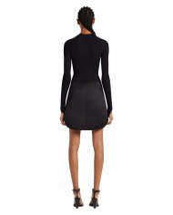 Circle Rib Knit Mockneck Sweater - Courreges - Black Circle Rib Knit Mockneck Sweater - Courreges - Black