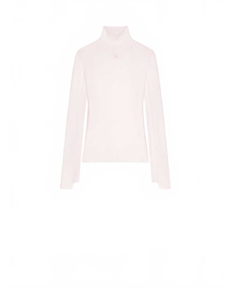 Interlock Mockneck Sweater - Courreges - Powder Pink
