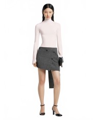 Interlock Mockneck Sweater - Quilts - Powder Pink Interlock Mockneck Sweater - Quilts - Powder Pink