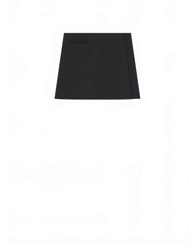 Mini-skirt One Minute Twill - Courreges - Black Mini-skirt One Minute Twill - Courreges - Black