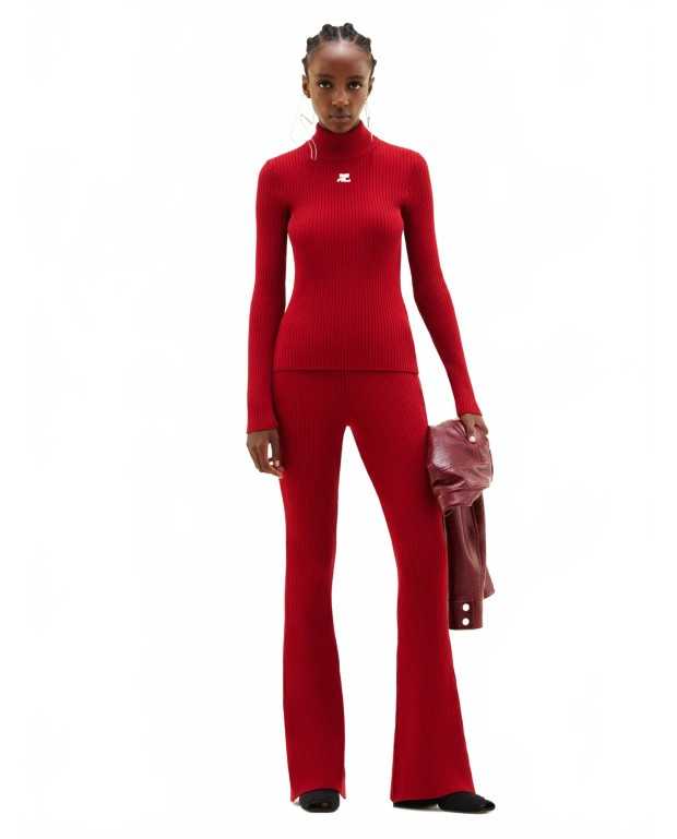 Reedition Knit Ls Jumper - Courreges - Red Reedition Knit Ls Jumper - Courreges - Red