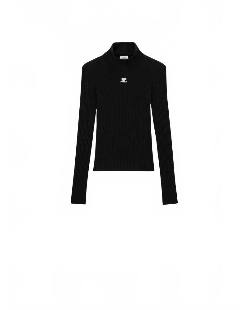 Reedition Knit Ls Jumper - Locks - Black