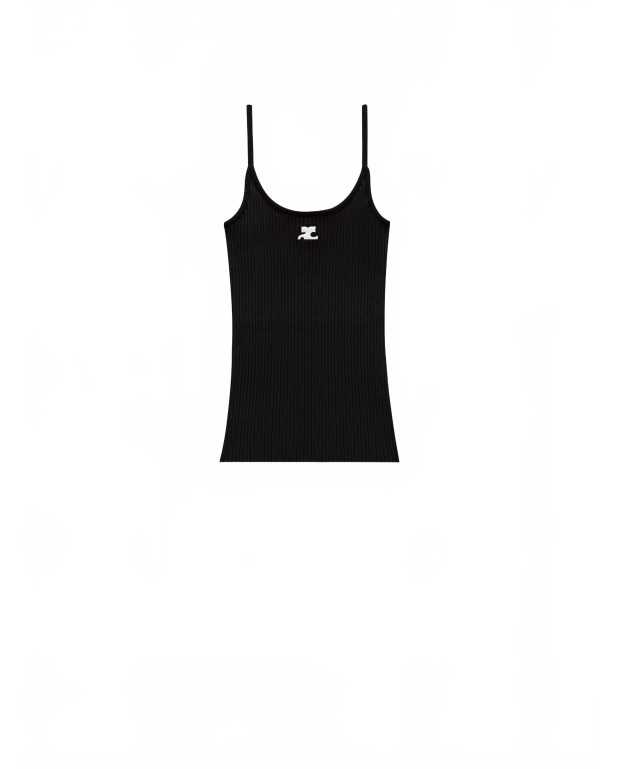 Reedition Knit Tank Top - Courreges - Black Reedition Knit Tank Top - Courreges - Black