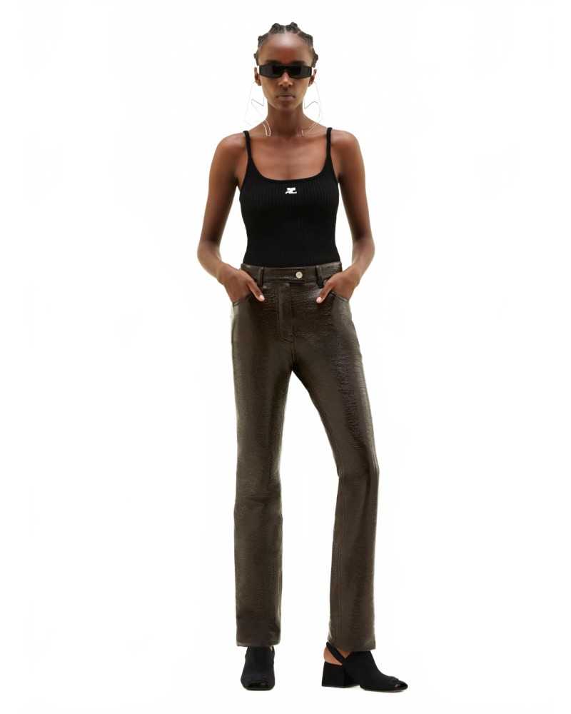 Reedition Knit Tank Top - Courreges - Black Reedition Knit Tank Top - Courreges - Black