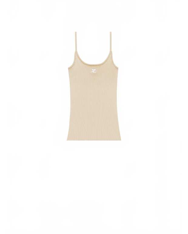 Reedition Knit Tank Top - Courreges - Cappuccino Reedition Knit Tank Top - Courreges - Cappuccino