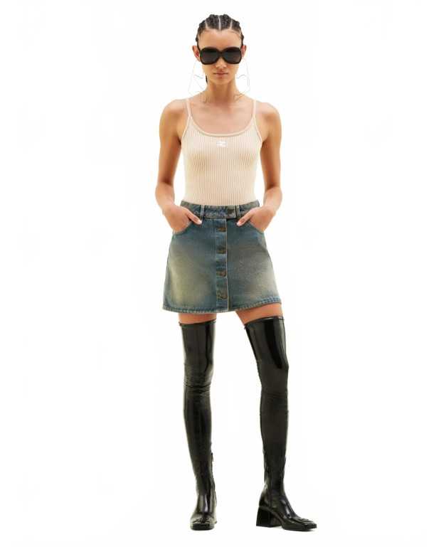 Reedition Knit Tank Top - Courreges - Cappuccino Reedition Knit Tank Top - Courreges - Cappuccino