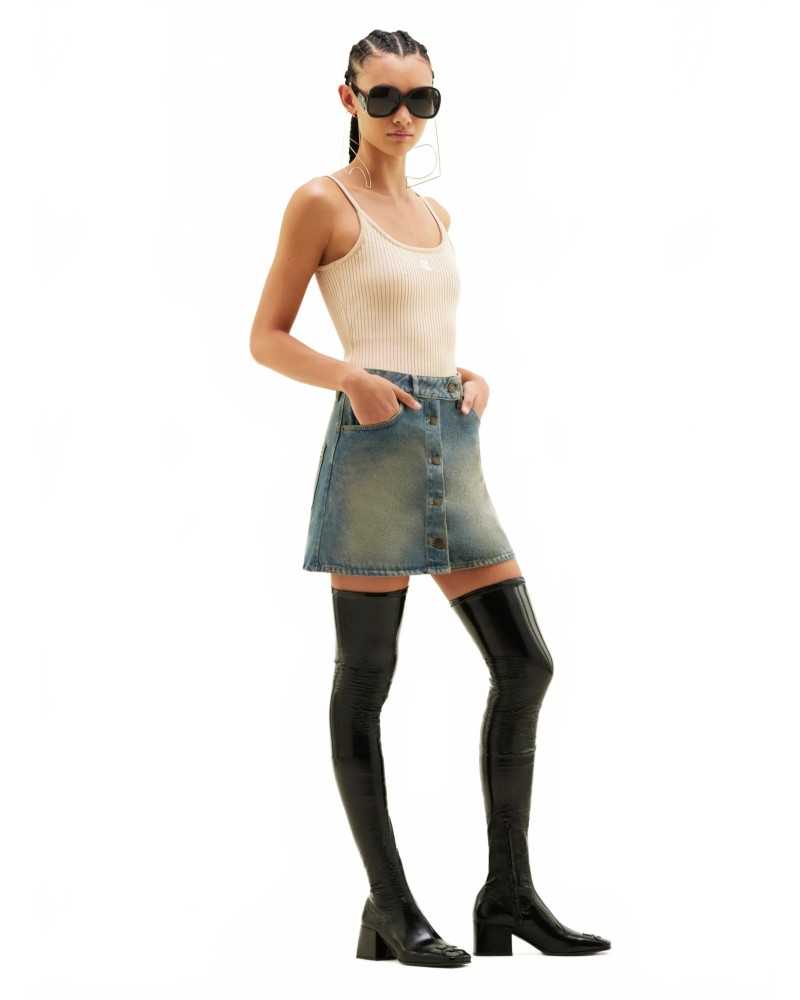 Reedition Knit Tank Top - Courreges - Cappuccino Reedition Knit Tank Top - Courreges - Cappuccino