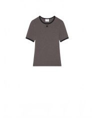 Signature Contrast T-shirt - Courreges - Bitumen / Black Signature Contrast T-shirt - Courreges - Bitumen / Black