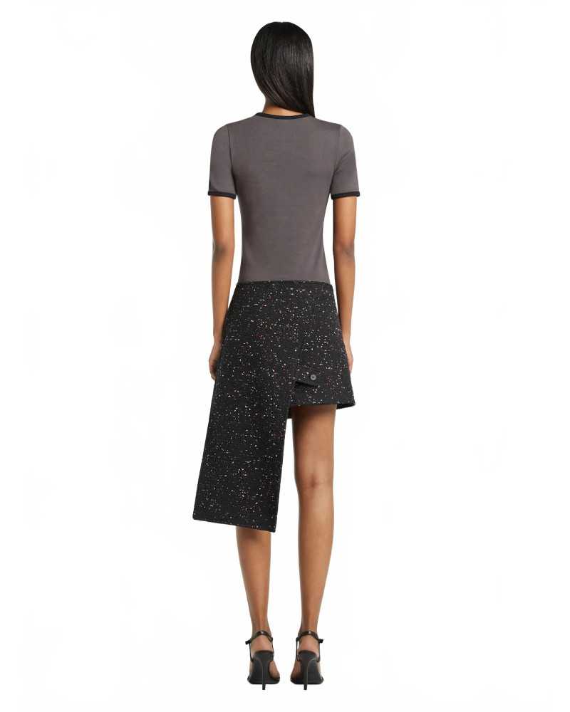 Signature Contrast T-shirt - Courreges - Bitumen / Black Signature Contrast T-shirt - Courreges - Bitumen / Black