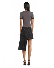 Signature Contrast T-shirt - Courreges - Bitumen / Black Signature Contrast T-shirt - Courreges - Bitumen / Black