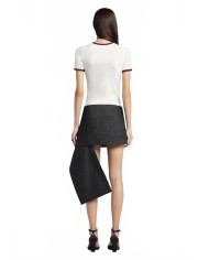 Signature Contrast T-shirt - Courreges - Heritage White / Burgundy Signature Contrast T-shirt - Courreges - Heritage White / Burgundy