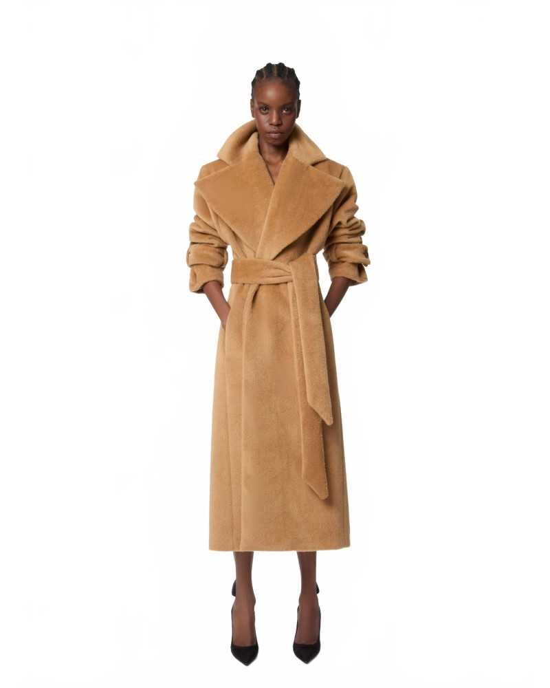 Long Coat In Alpaca And Wool - Nina Ricci - Dark Tobacco Long Coat In Alpaca And Wool - Nina Ricci - Dark Tobacco