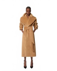 Long Coat In Alpaca And Wool - Nina Ricci - Dark Tobacco Long Coat In Alpaca And Wool - Nina Ricci - Dark Tobacco