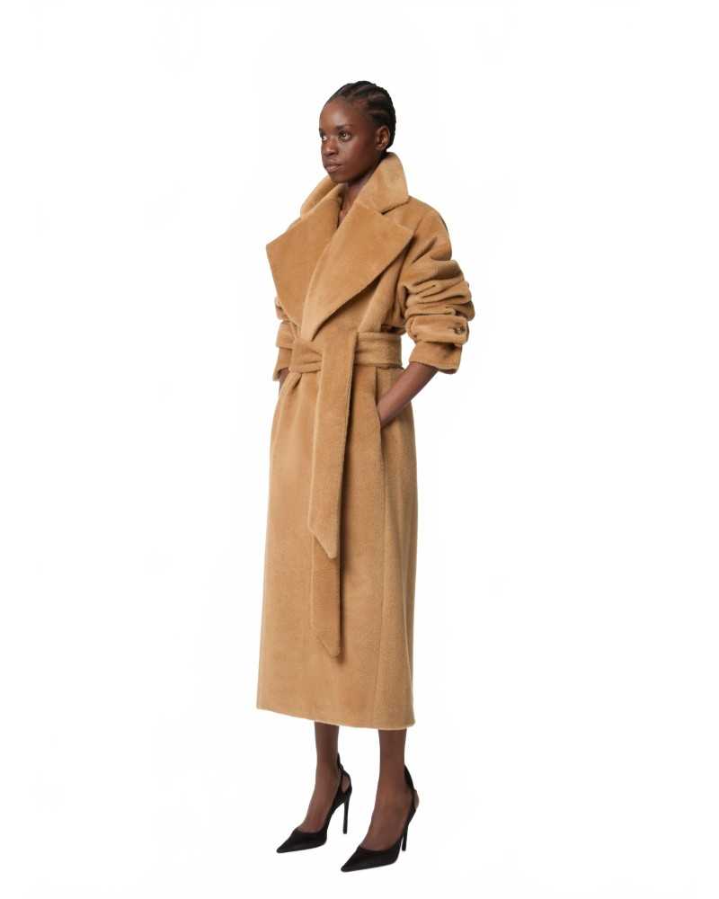 Long Coat In Alpaca And Wool - Nina Ricci - Dark Tobacco Long Coat In Alpaca And Wool - Nina Ricci - Dark Tobacco