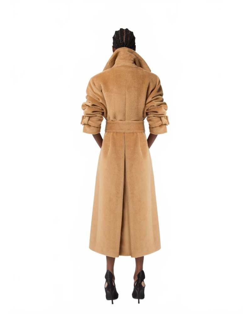 Long Coat In Alpaca And Wool - Nina Ricci - Dark Tobacco Long Coat In Alpaca And Wool - Nina Ricci - Dark Tobacco