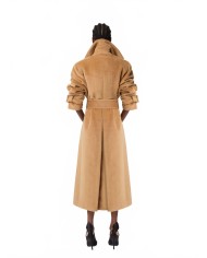 Long Coat In Alpaca And Wool - Nina Ricci - Dark Tobacco Long Coat In Alpaca And Wool - Nina Ricci - Dark Tobacco
