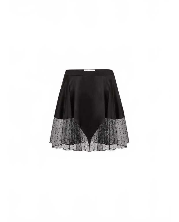 Mini Jupe En Satin - Nina Ricci - Black Mini Jupe En Satin - Nina Ricci - Black