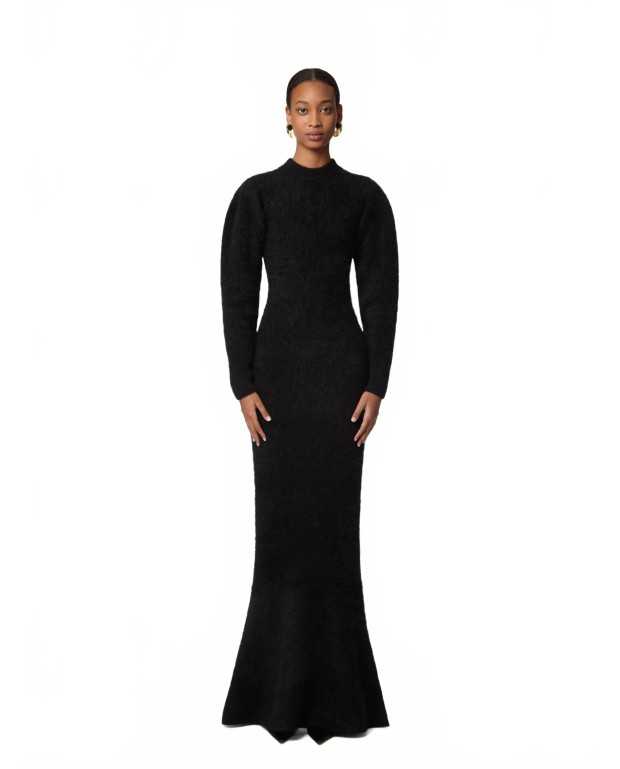 Robe Longue En Laine Et Alpaga - Nina Ricci - Black Robe Longue En Laine Et Alpaga - Nina Ricci - Black