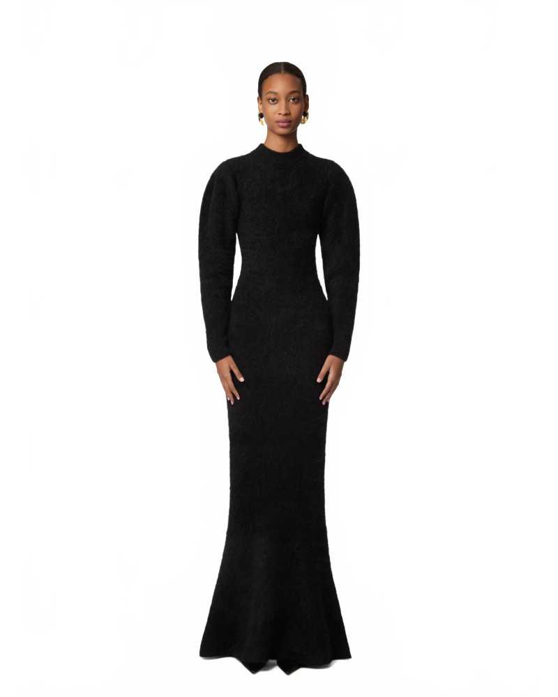 Wool And Alpaca Maxi Dress - Nina Ricci - Black Wool And Alpaca Maxi Dress - Nina Ricci - Black
