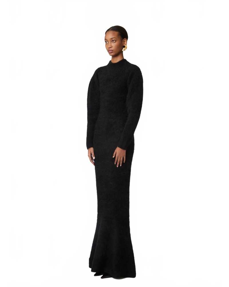 Wool And Alpaca Maxi Dress - Nina Ricci - Black Wool And Alpaca Maxi Dress - Nina Ricci - Black