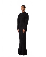 Robe Longue En Laine Et Alpaga - Nina Ricci - Black Robe Longue En Laine Et Alpaga - Nina Ricci - Black