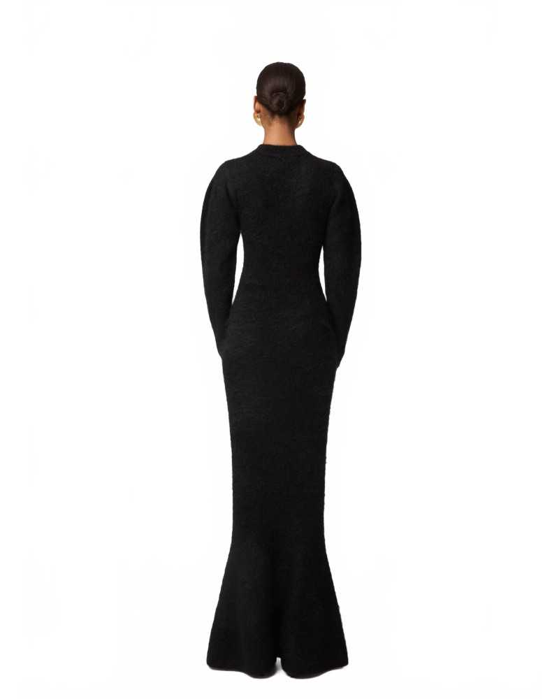 Robe Longue En Laine Et Alpaga - Nina Ricci - Black Robe Longue En Laine Et Alpaga - Nina Ricci - Black