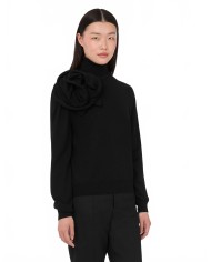 Pull En Laine Fleur - Moschino - Black Pull En Laine Fleur - Moschino - Black