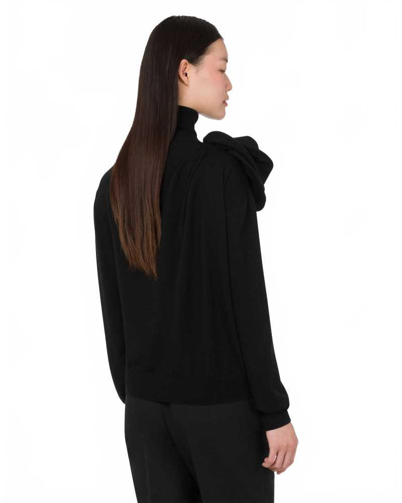 Pull En Laine Fleur - Moschino - Black Pull En Laine Fleur - Moschino - Black