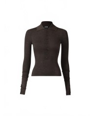 Merino ML Polo - Jacquemus - Dark Brown Merino ML Polo - Jacquemus - Dark Brown