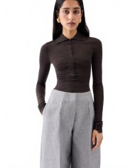 Le Polo Merino ML - Jacquemus - Dark Brown Le Polo Merino ML - Jacquemus - Dark Brown