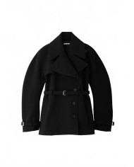 Ovalo Court Trench Coat - Jacquemus - Black Ovalo Court Trench Coat - Jacquemus - Black