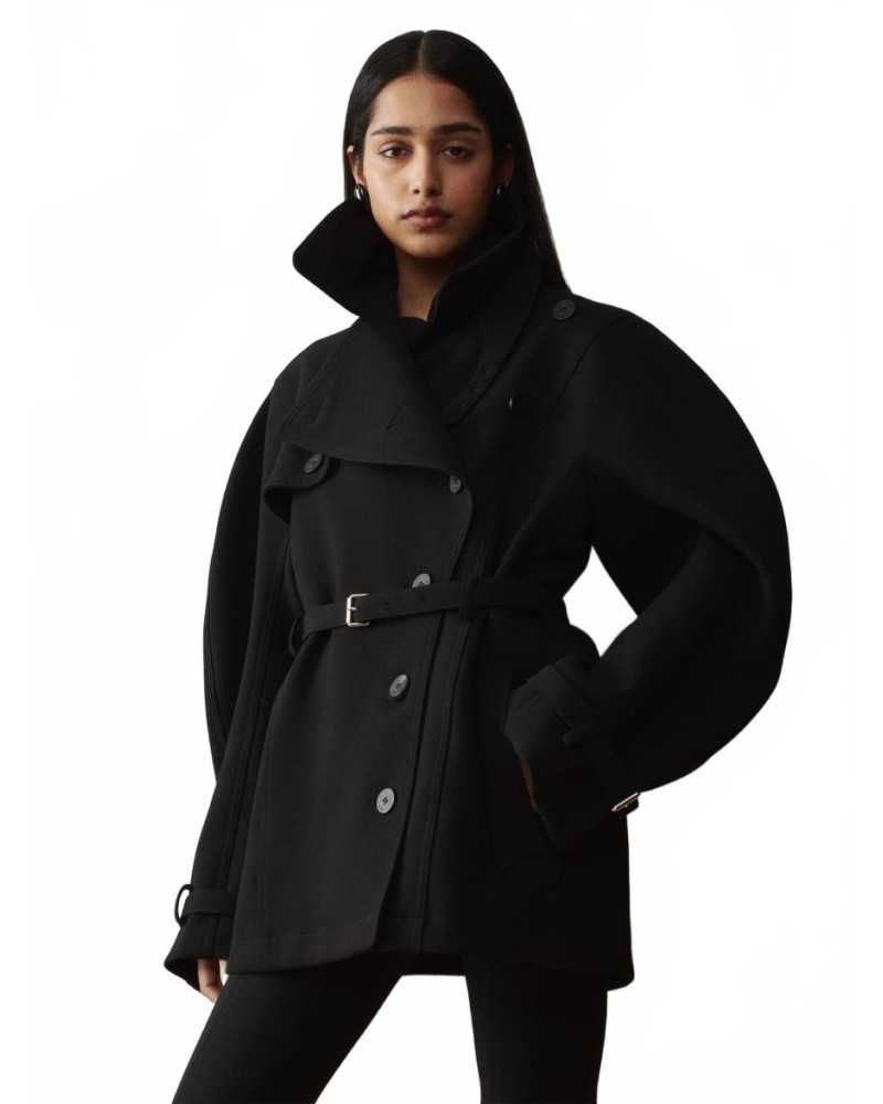 Ovalo Court Trench Coat - Jacquemus - Black Ovalo Court Trench Coat - Jacquemus - Black
