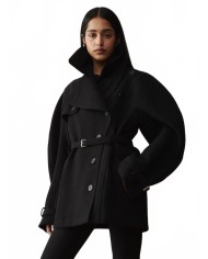 Ovalo Court Trench Coat - Jacquemus - Black Ovalo Court Trench Coat - Jacquemus - Black