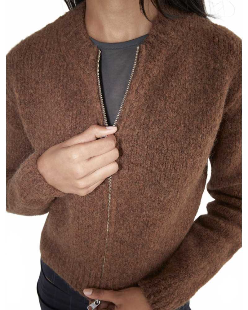 Cardigan Zip Hasta Luego - Paloma Wool - Brown
