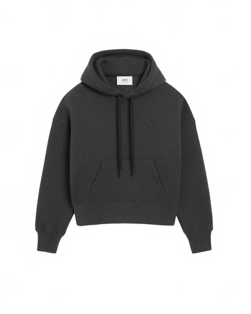 Hoodie Grand Ami De Coeur Embosse - Ami - Anthracite Hoodie Grand Ami De Coeur Embosse - Ami - Anthracite