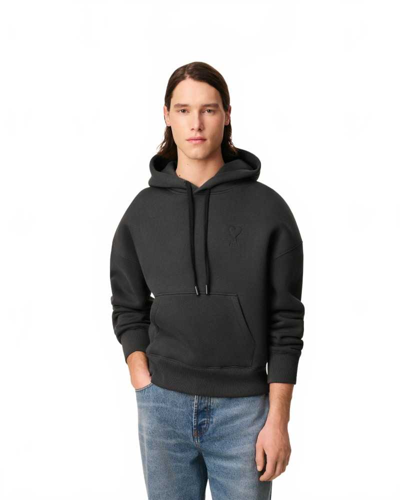 Hoodie Grand Ami De Coeur Embosse - Ami - Anthracite Hoodie Grand Ami De Coeur Embosse - Ami - Anthracite
