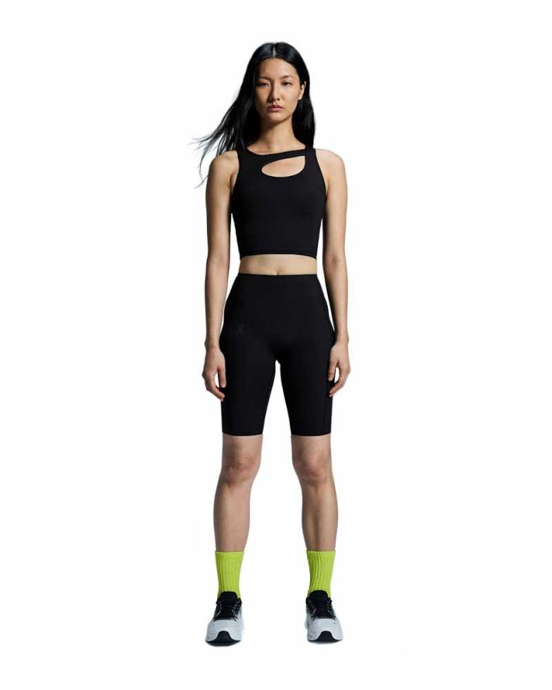 Studio Cut-Out Crop 1 Women - On Running - Black Studio Cut-Out Crop 1 Women - On Running - Black