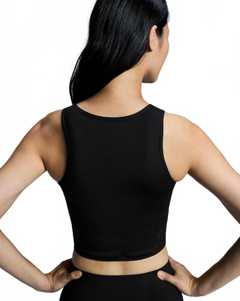 Studio Cut-Out Crop 1 Women - On Running - Black Studio Cut-Out Crop 1 Women - On Running - Black
