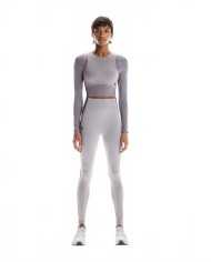 Studio Knit Long-T Crop Women - On Running - Lilac / Cosmos