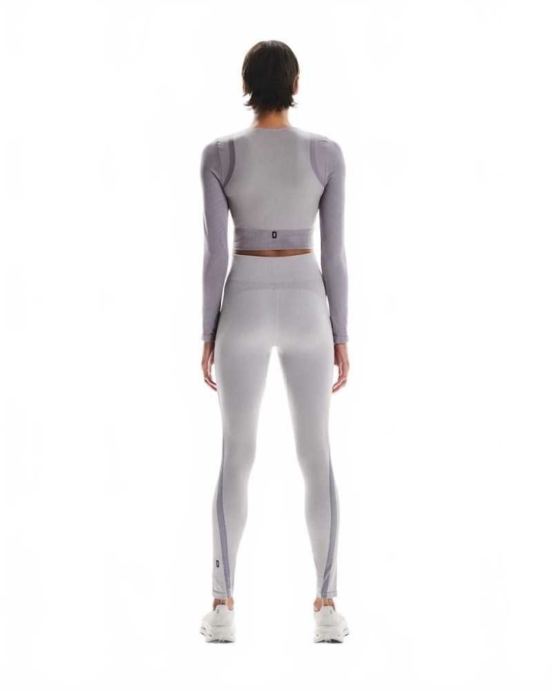 Studio Knit Long-T Crop Women - On Running - Lilac / Cosmos
