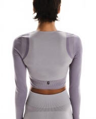 Studio Knit Long-T Crop Women - On Running - Lilac / Cosmos