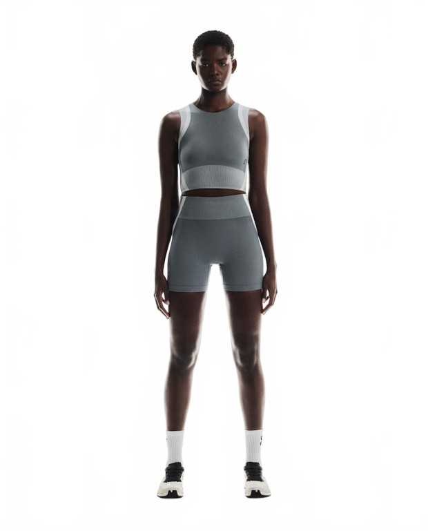 Studio Knit Shorts 1 Women - On Running - Rock / Glacier Studio Knit Shorts 1 Women - On Running - Rock / Glacier