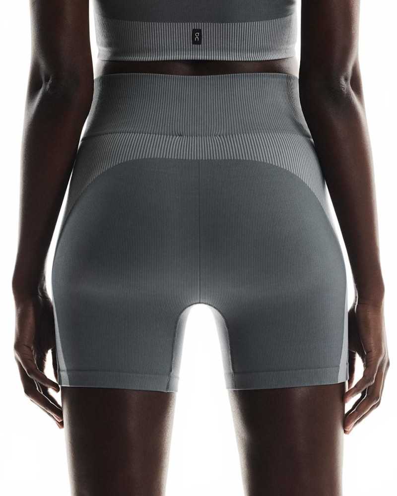 Studio Knit Shorts 1 Women - On Running - Rock / Glacier Studio Knit Shorts 1 Women - On Running - Rock / Glacier