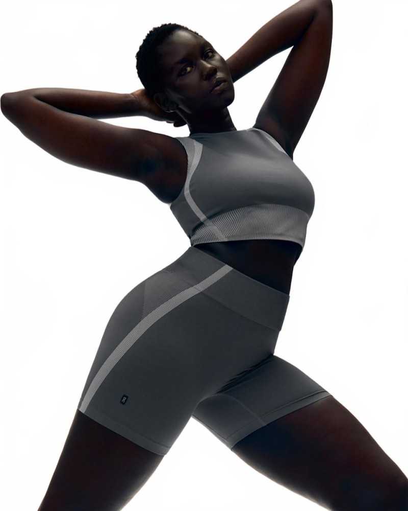 Studio Knit Shorts 1 Women - On Running - Rock / Glacier Studio Knit Shorts 1 Women - On Running - Rock / Glacier