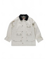 Bonded Cotton Utility Jacket - La Fetiche - Ecru / Black Bonded Cotton Utility Jacket - La Fetiche - Ecru / Black